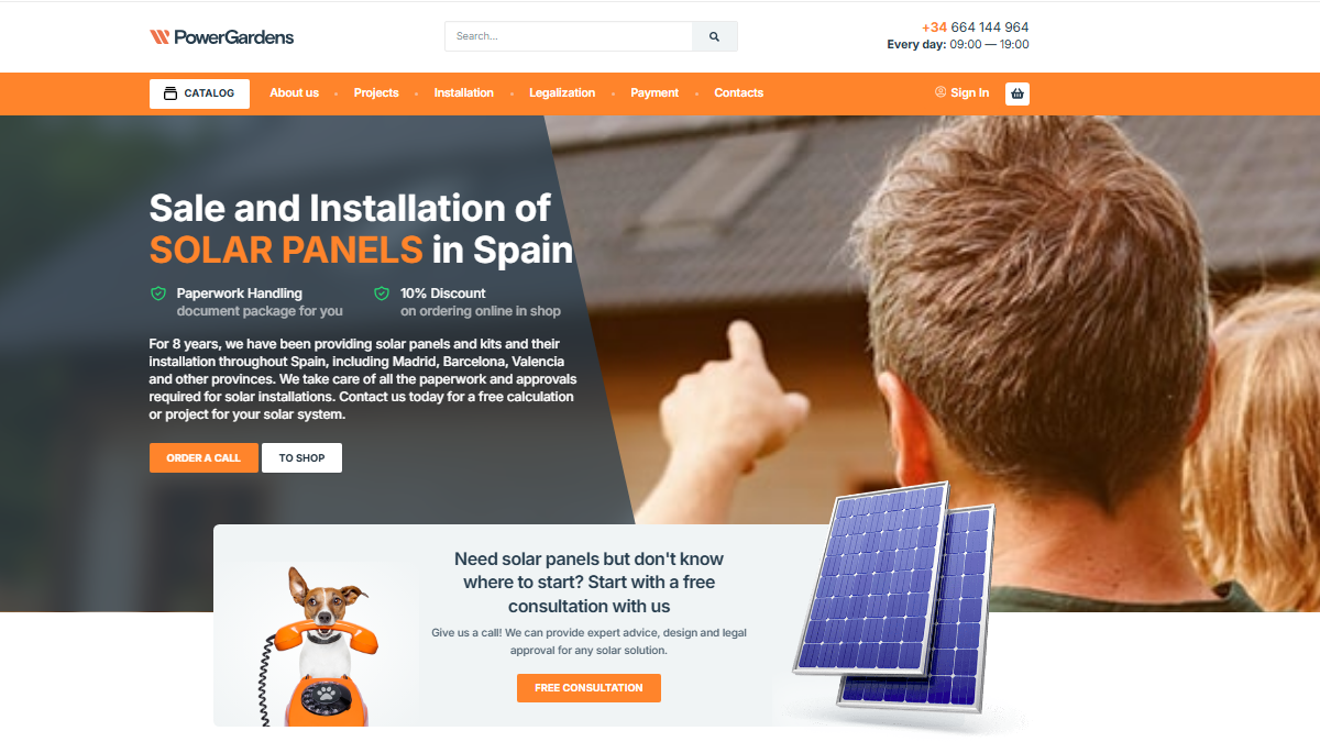 PowerGardens Solar E-Commerce